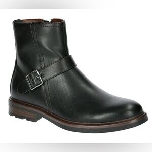 George Men's Leather Buckle Boots
